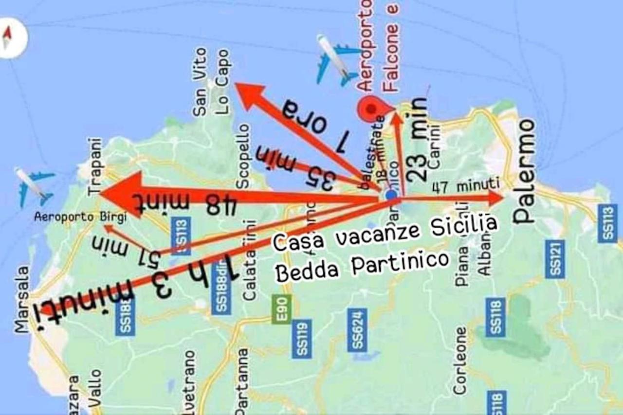 Casa Vacanze Sicilia Bedda Partinico Exterior foto